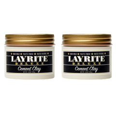 Layrite Deluxe Cement Clay bottle front view shows all-day hold with matte finish.