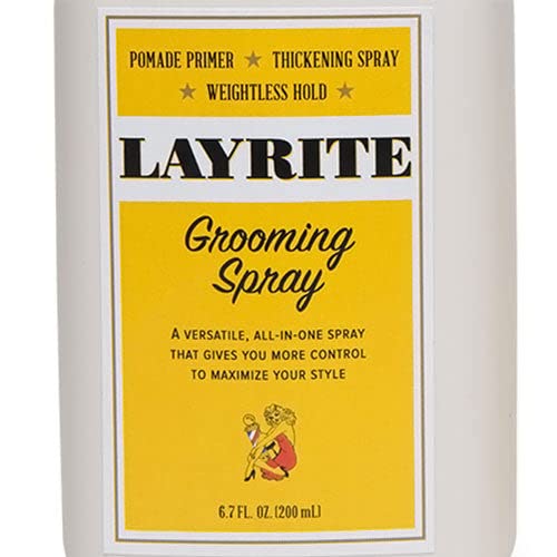 Layrite Grooming Spray: preparación del peinado para cabello suave y manejable.