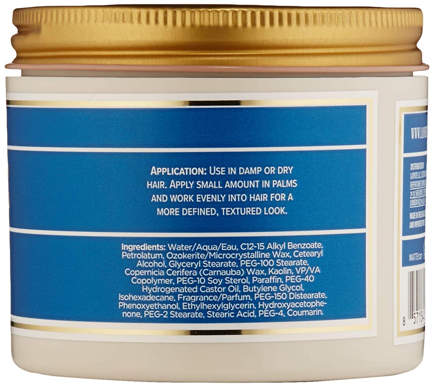 Layrite Natural Matte Cream comb-ready look example for neat definition.