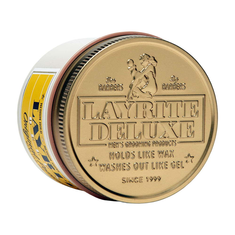 Layrite Original Pomade peinado dia a dia, brillo medio sin sensación grasa.