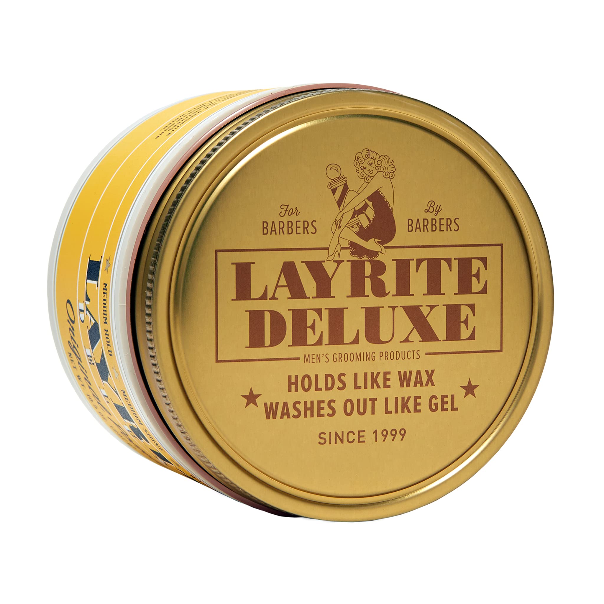Styled slick-back with Layrite Original Pomade for a polished finish.