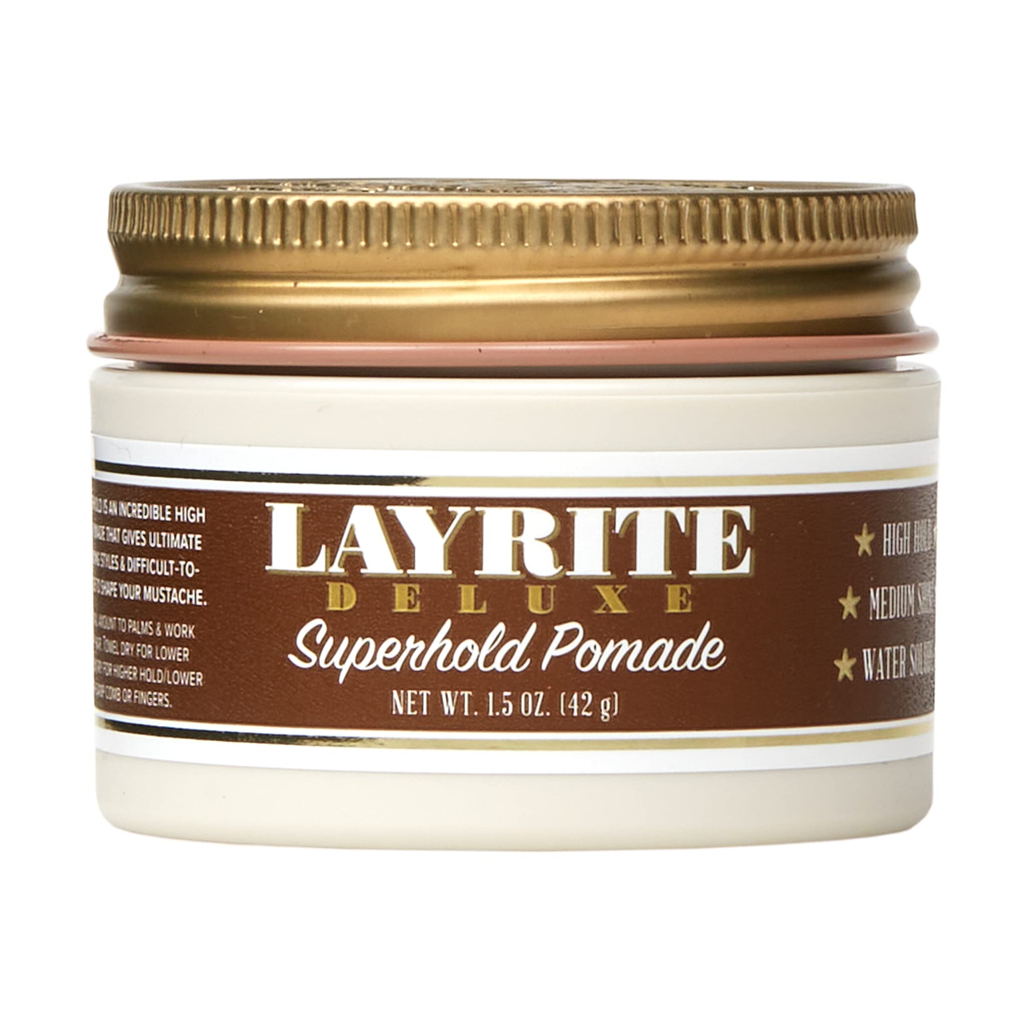 Layrite Pomada de Fijación Ultra, frasco visible, fácil de lavar con agua