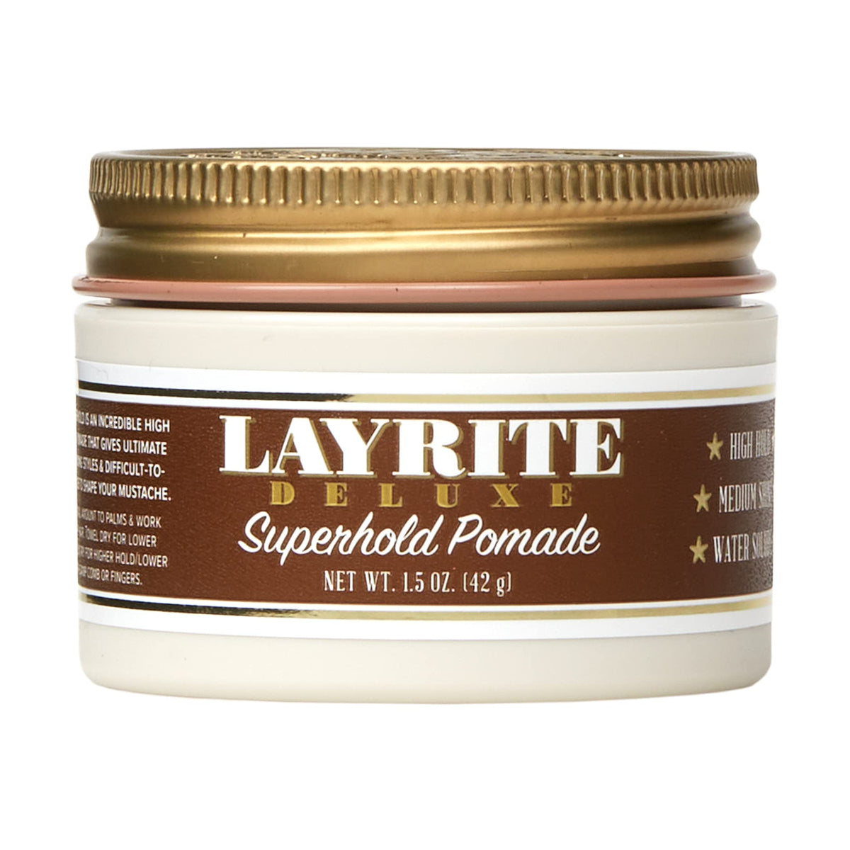 Layrite Pomada de Fijación Ultra, frasco visible, fácil de lavar con agua
