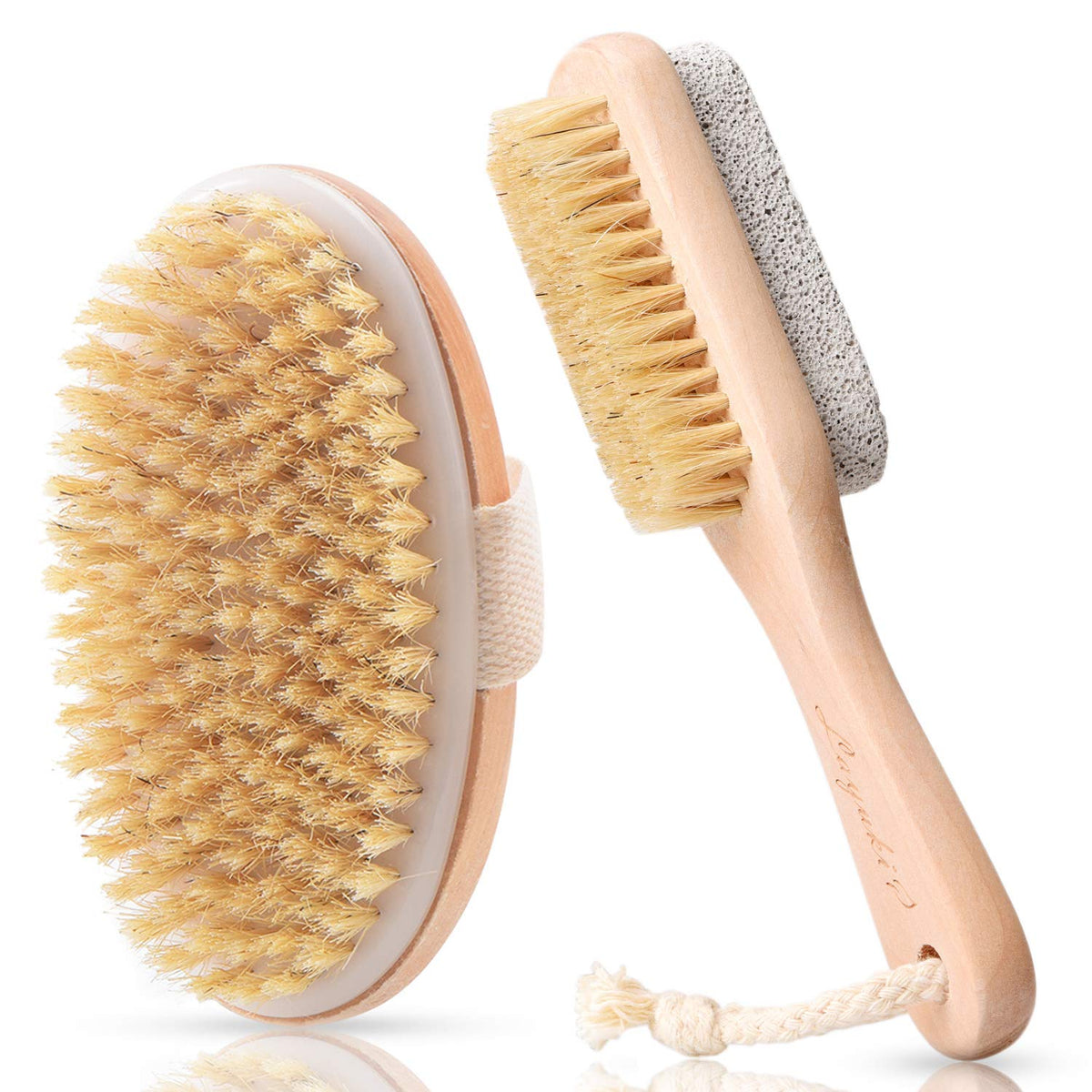LAYUKI Cepillo corporal para uso en seco, exfolia y limpia los poros.