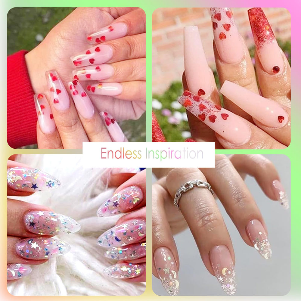 Aplicación con pinzas para purpurina en uñas, precisión y control.