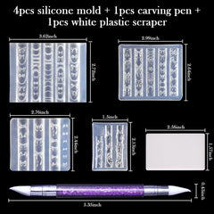 Laza bowknot pattern silicone molds create precise 3D relief on nails.