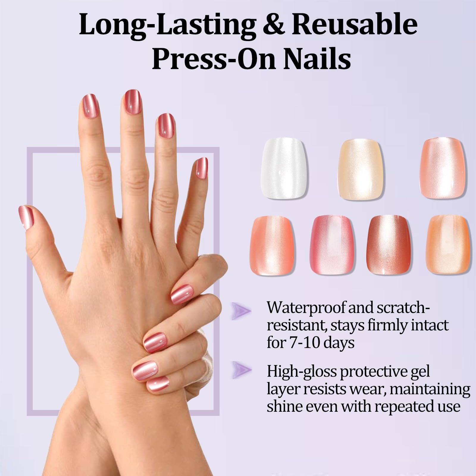 Laza cat eye nails available in 15 sizes for a precise fit.