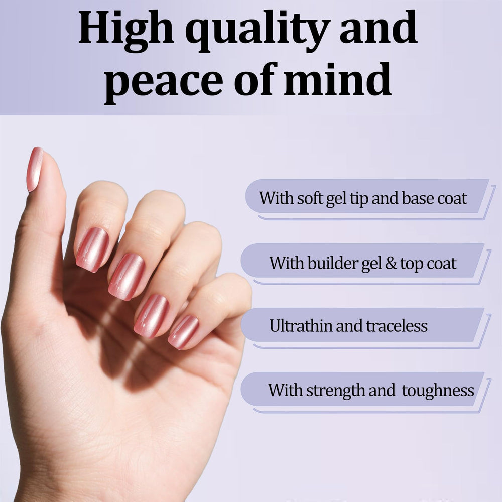 Laza soft gel nails use premium material for comfortable wear and durable shine.