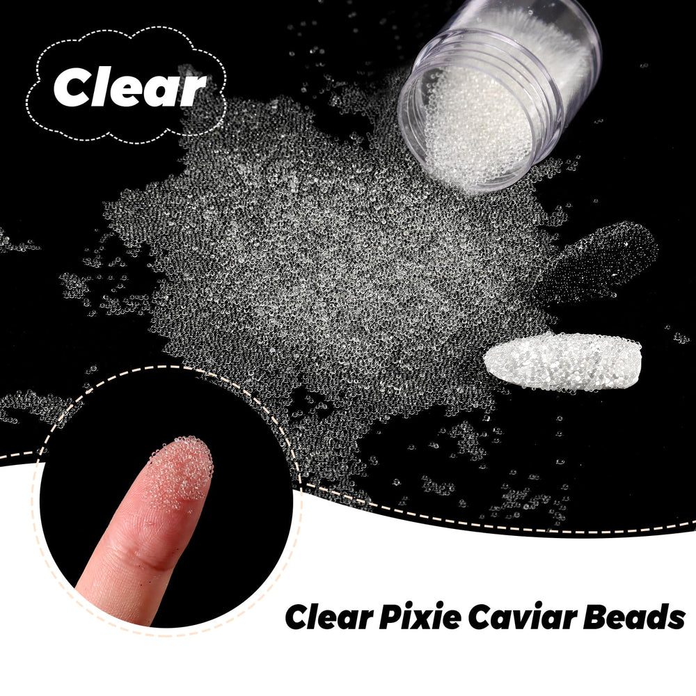 Laza caviar beads uñas coloridas, efecto audaz para diseños llamativos.