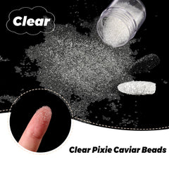 Laza caviar beads uñas coloridas, efecto audaz para diseños llamativos.