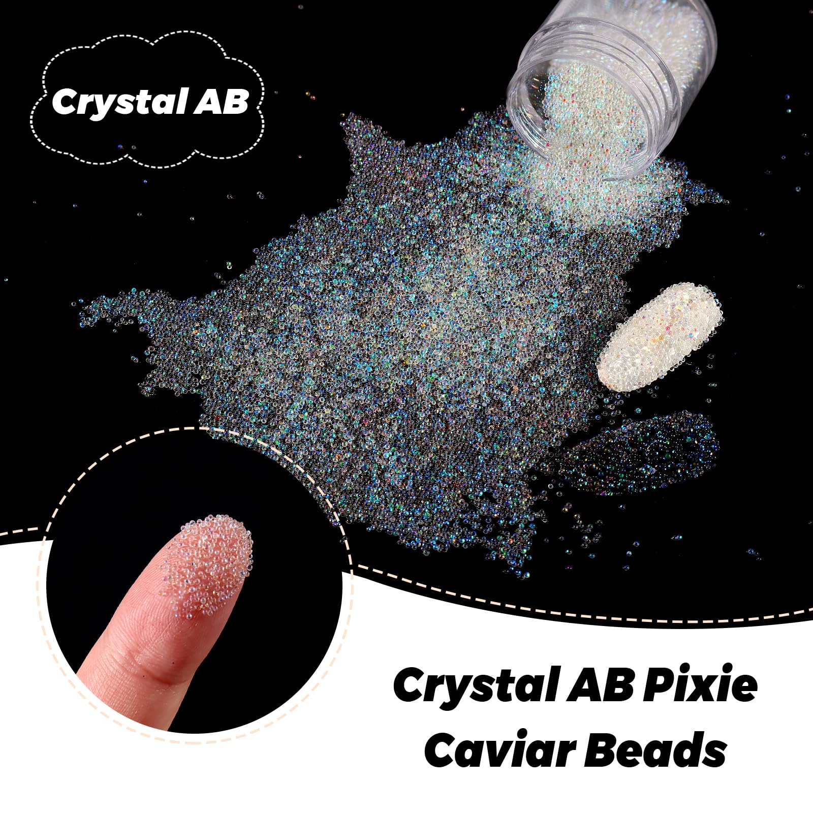 Laza cristales iridiscentes burbujas: destellos brillantes en cada detalle.