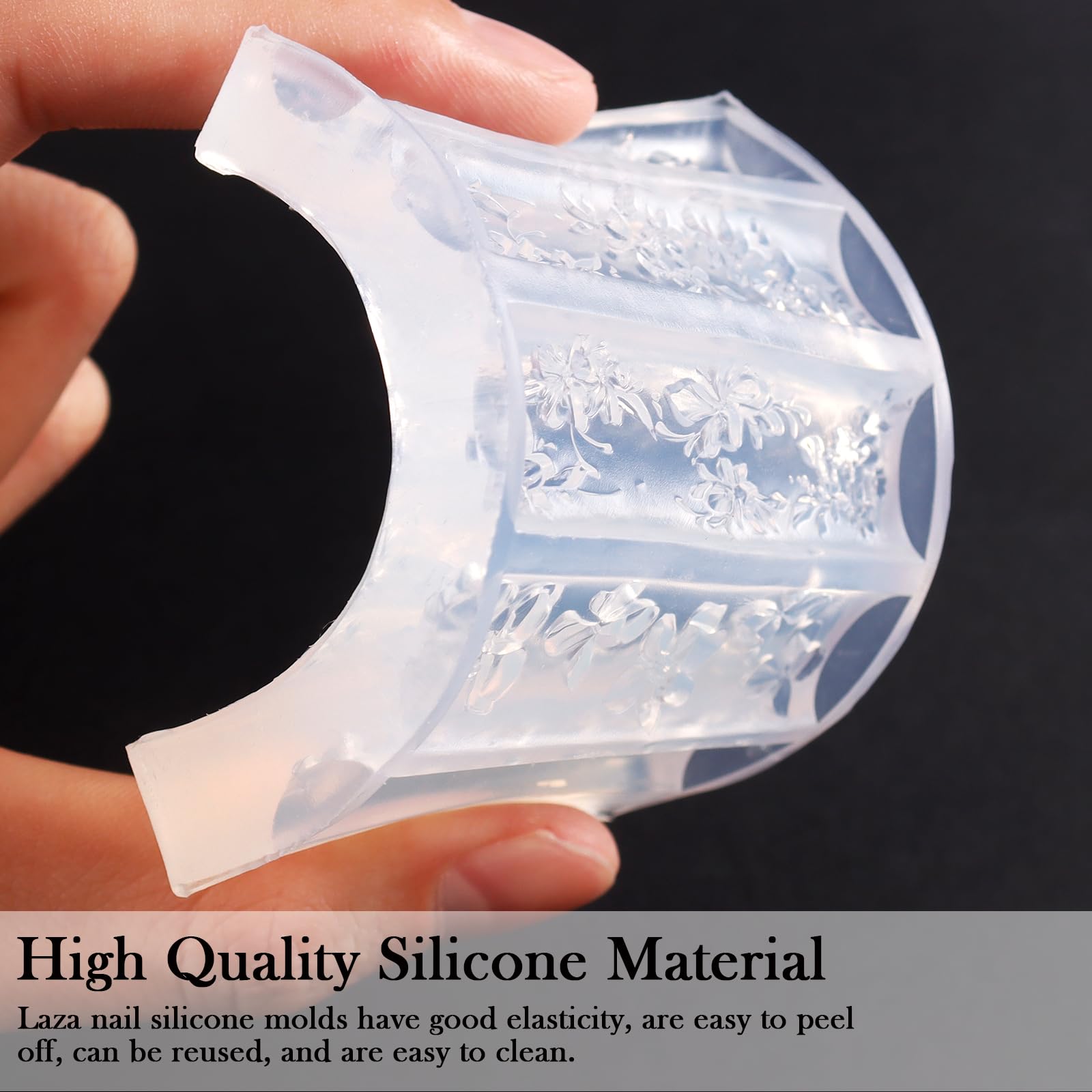Laza soft silicone molds are flexible and easy to clean for busy studios.