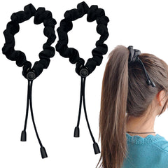 Lazo satinado ajustable para trenzas, práctico y cómodo.