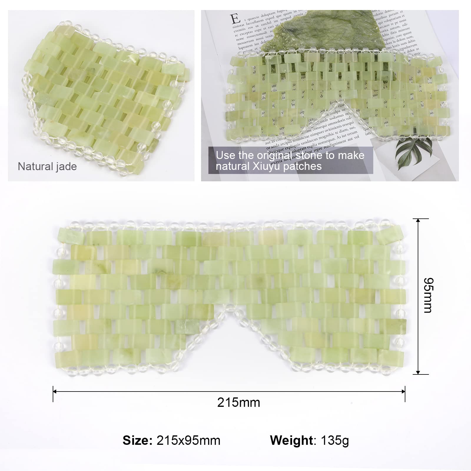 LazyGa Jade Eye Mask showing cooling therapy setup to calm eye strain.