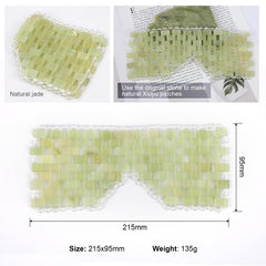 LazyGa Jade Eye Mask showing cooling therapy setup to calm eye strain.