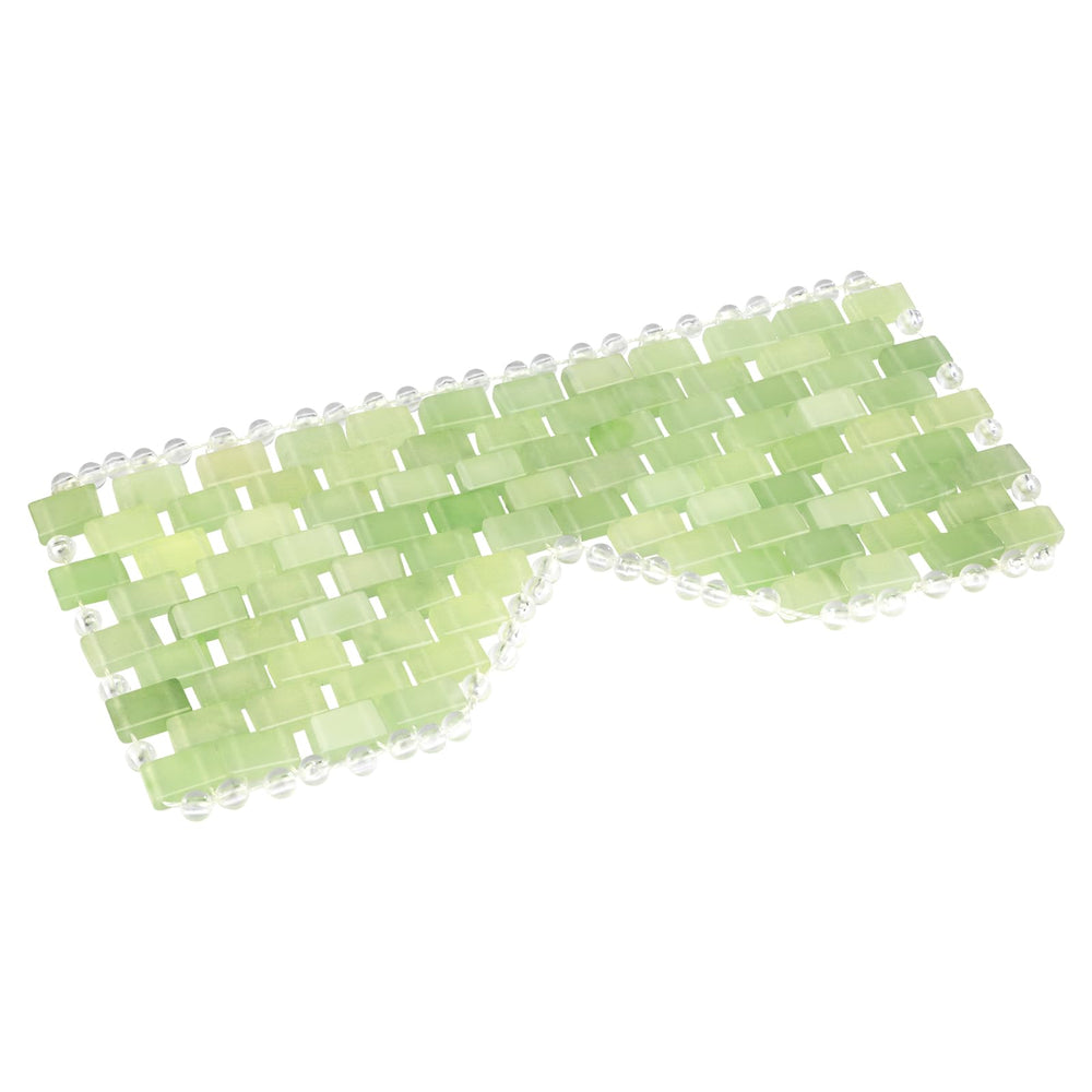 LazyGa Jade Eye Mask with real jade beads providing a soothing cooling touch for tired eyes.