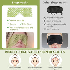 LazyGa Jade Eye Mask dos piezas enfoque terapia frío para ojos cansados