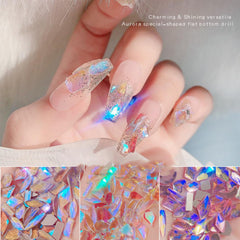 LBPEPAMZ Aurora iridescent crystals add sparkle to nails
