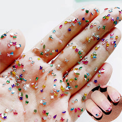 LBPEPAMZ colorful rhinestones nail art with heart, star, and flower shapes for chic DIY nails