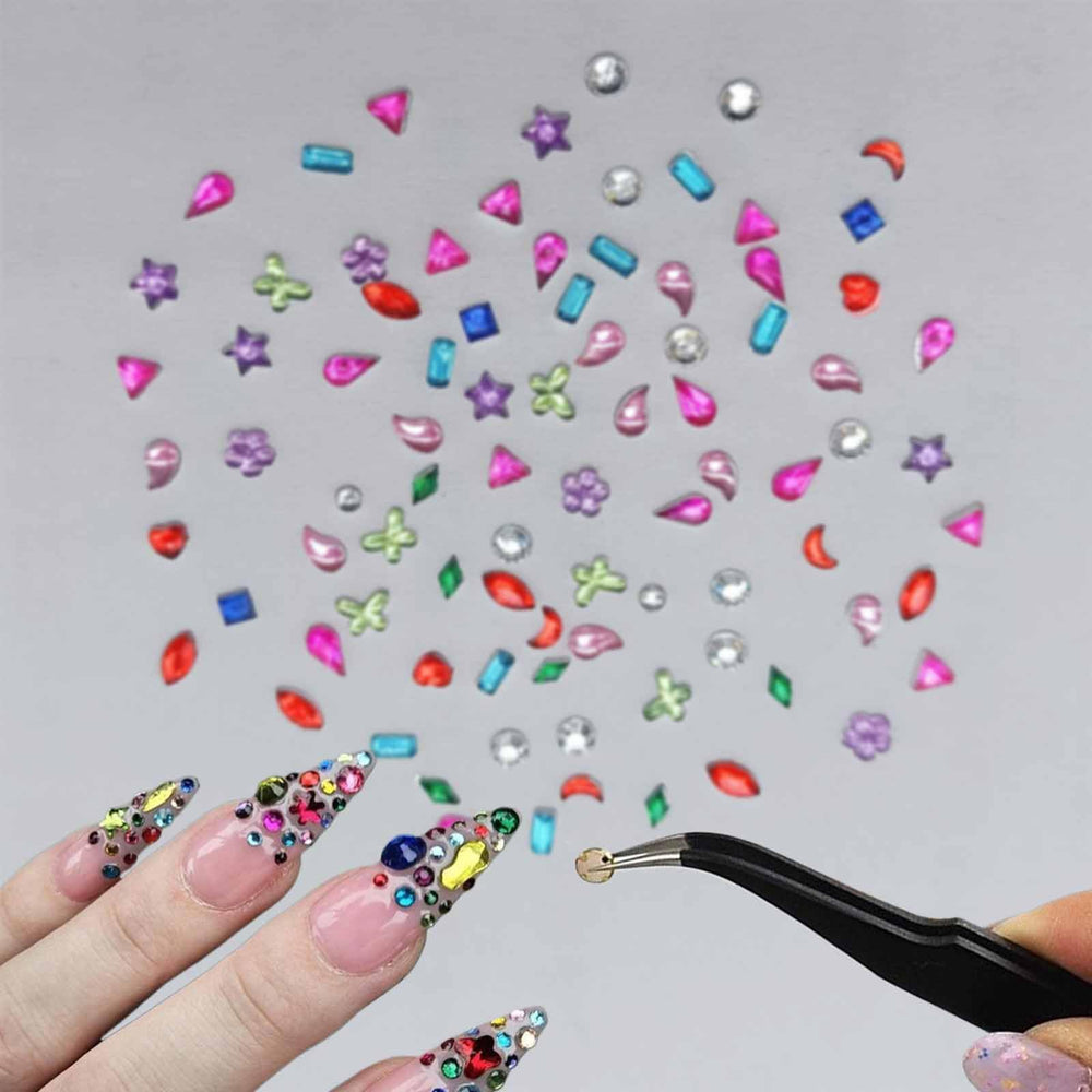 LBPEPAMZ assorted gems allow quick embellishment on tips for stylish nail art
