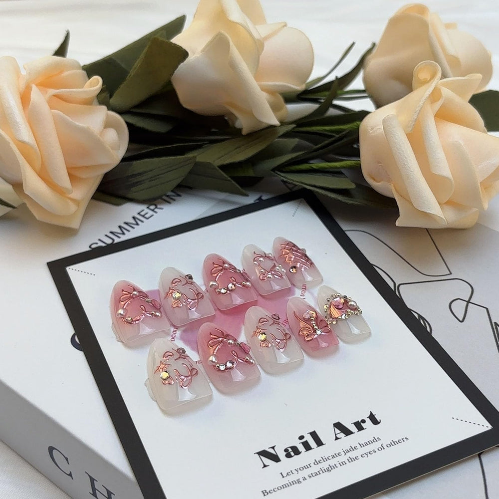 LBPEPAMZ diseño 3D corazón y perla en uñas, ideal para ocasiones especiales