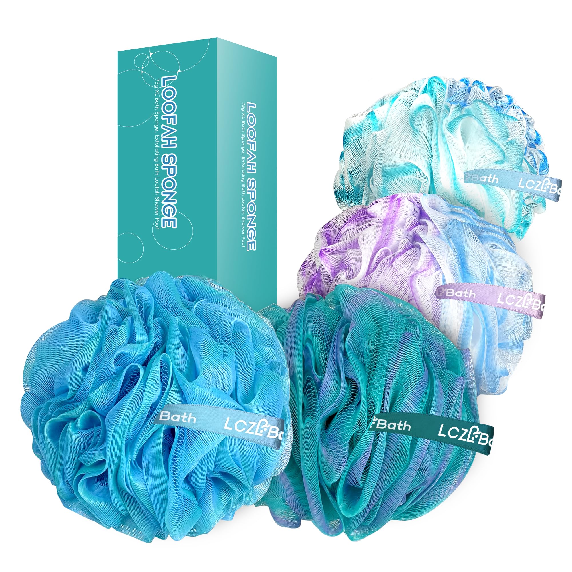 LCZLBath Lufa extralarga XL para exfoliar y lavar todo el cuerpo con suavidad.