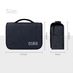 Lcsmaokin toiletry bag hanging hook enables easy access and drying.
