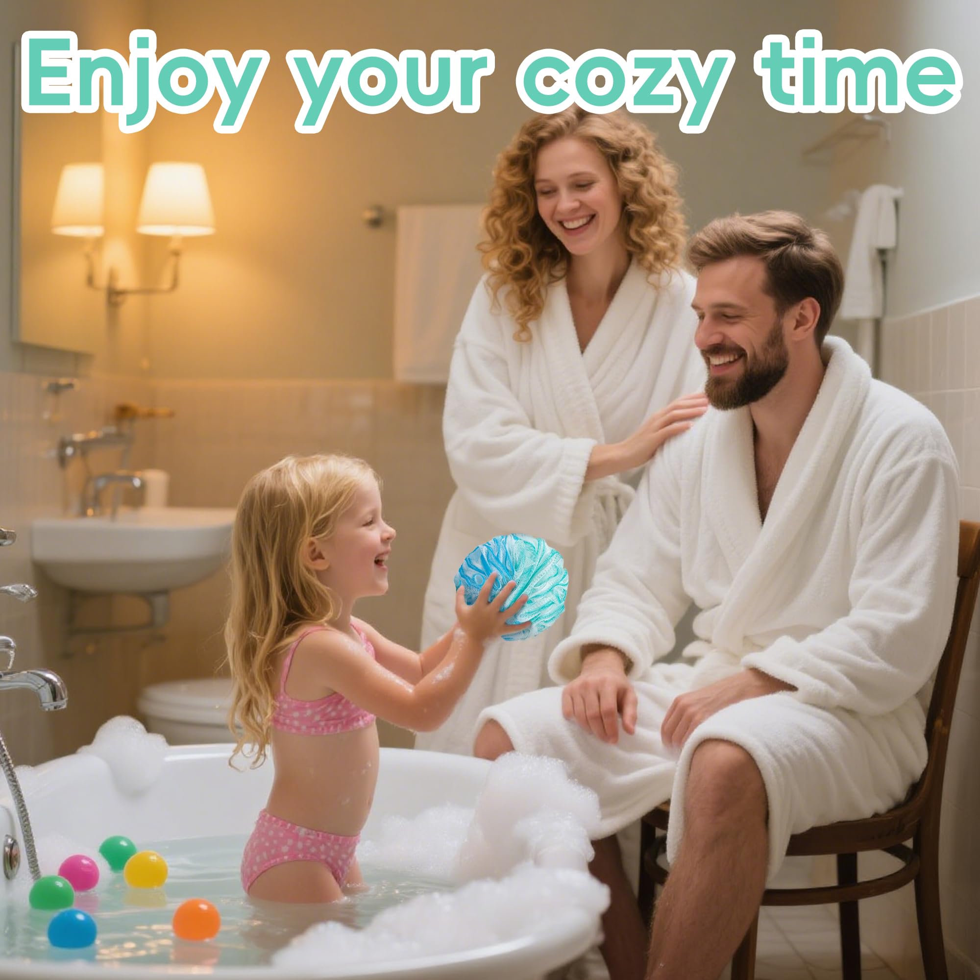 LCZLBath hanging ribbon enables quick air drying to prevent mold.