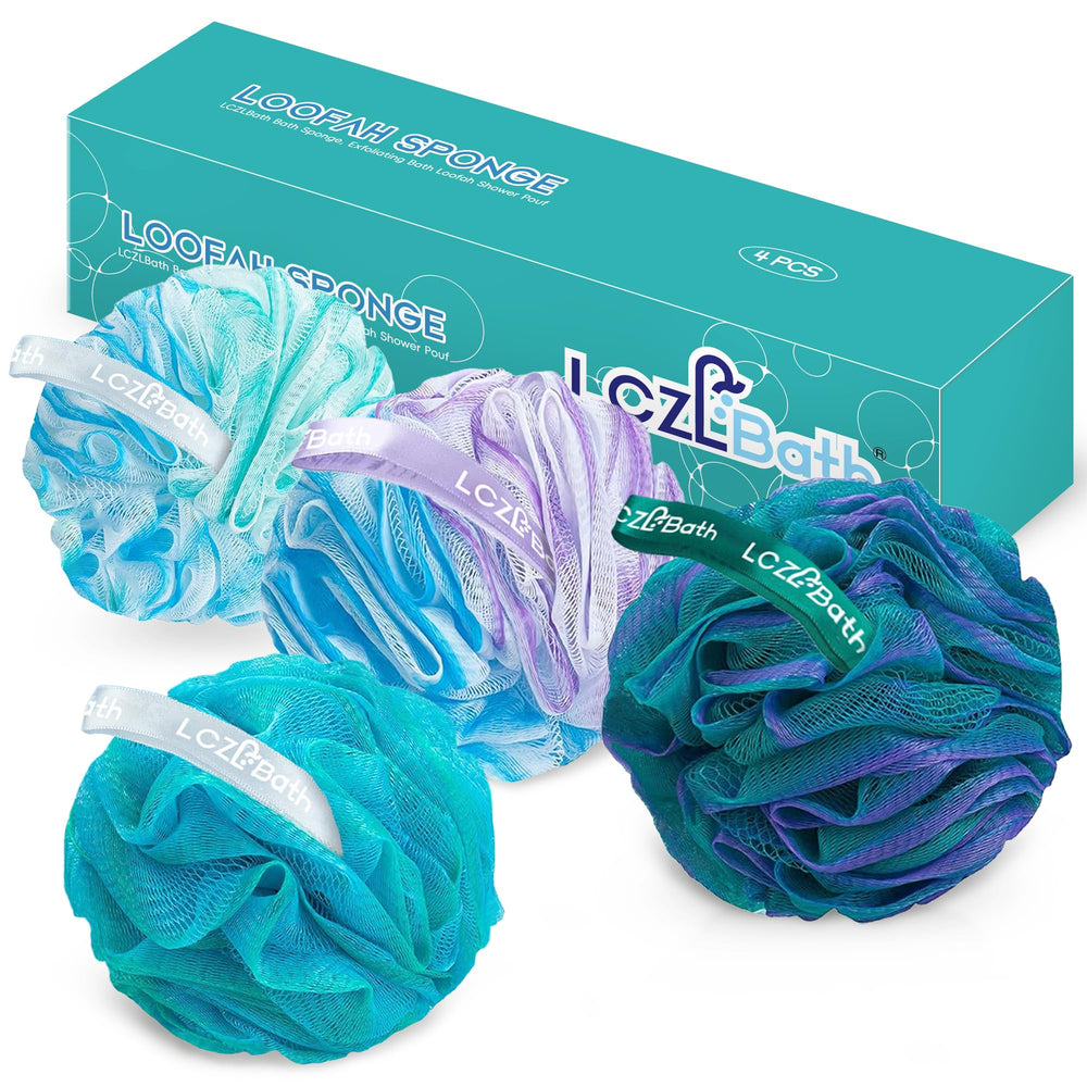 LCZLBath four-color shower loofah set for daily exfoliation and rich lather.