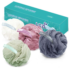 LCZLBath shower loofah pink color for smooth skin and family use.