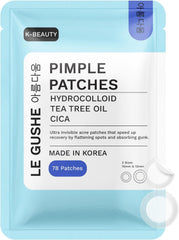 Parches LE GUSHE para acné, 78 puntos, protección hidrocoloide y absorción.