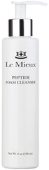 Le Mieux peptide foam cleanser bottle front for hydrated, radiant skin.