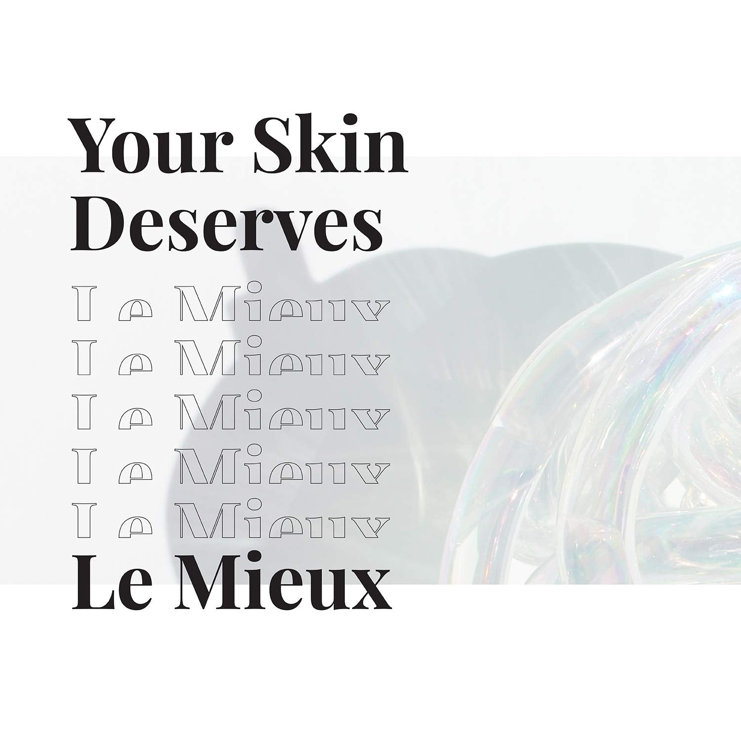 Le Mieux daily-use cleanser in routine shot invites skincare ritual.