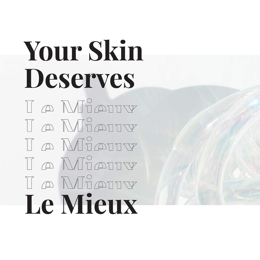 Le Mieux daily-use cleanser in routine shot invites skincare ritual.