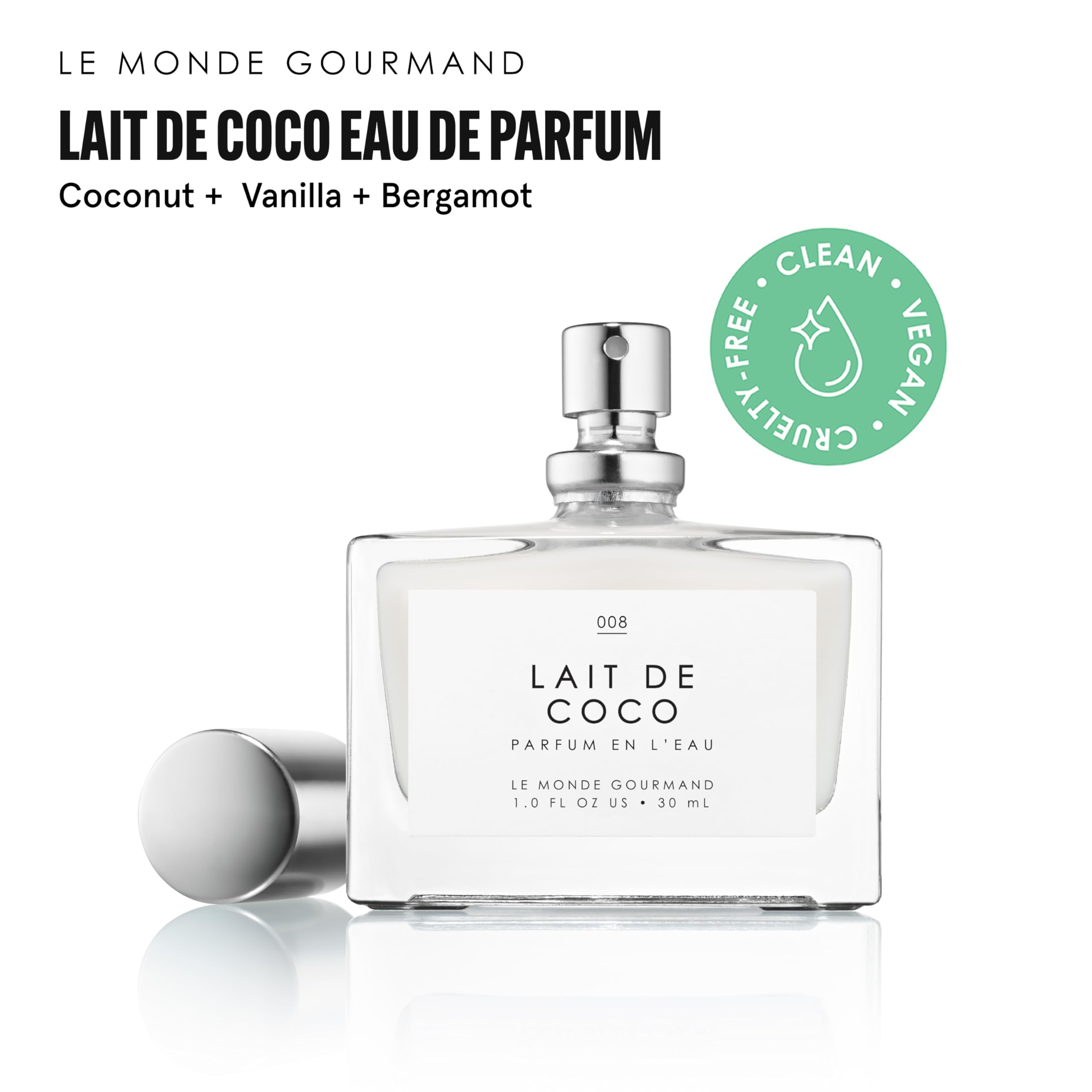 Le Monde Gourmand Lait de Coco vanilla praline close-up emphasizing warm, inviting scent.