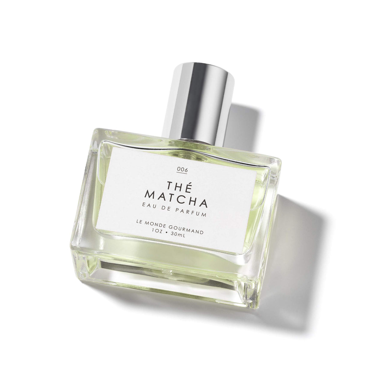 Le Monde Gourmand Thé Matcha bottle front view with fresh green tea notes.
