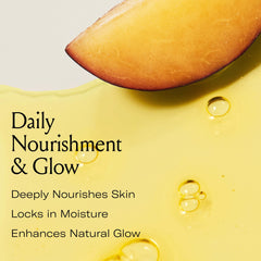 Close-up of Plum Beauty Oil texture showing a luxurious, quick-absorbing finish.