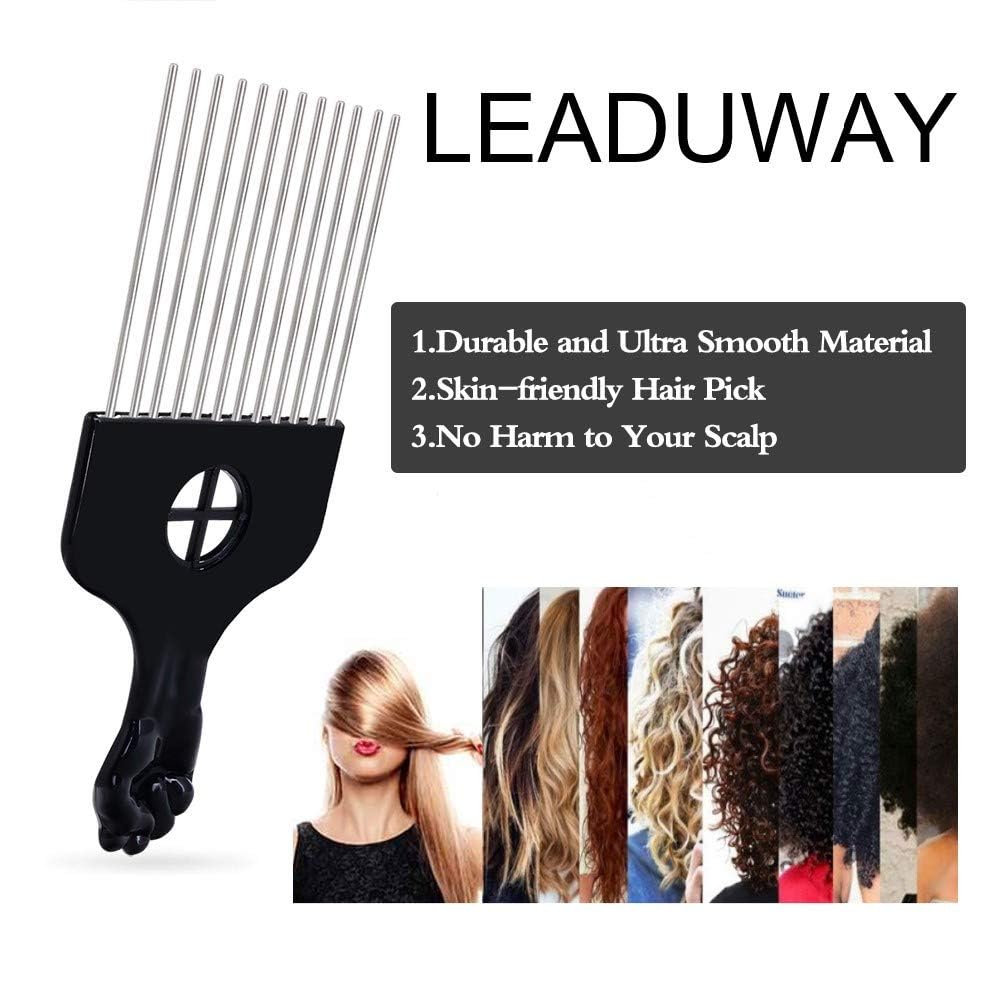LEADUWAY afro comb aiding braid styling and sculpted looks.