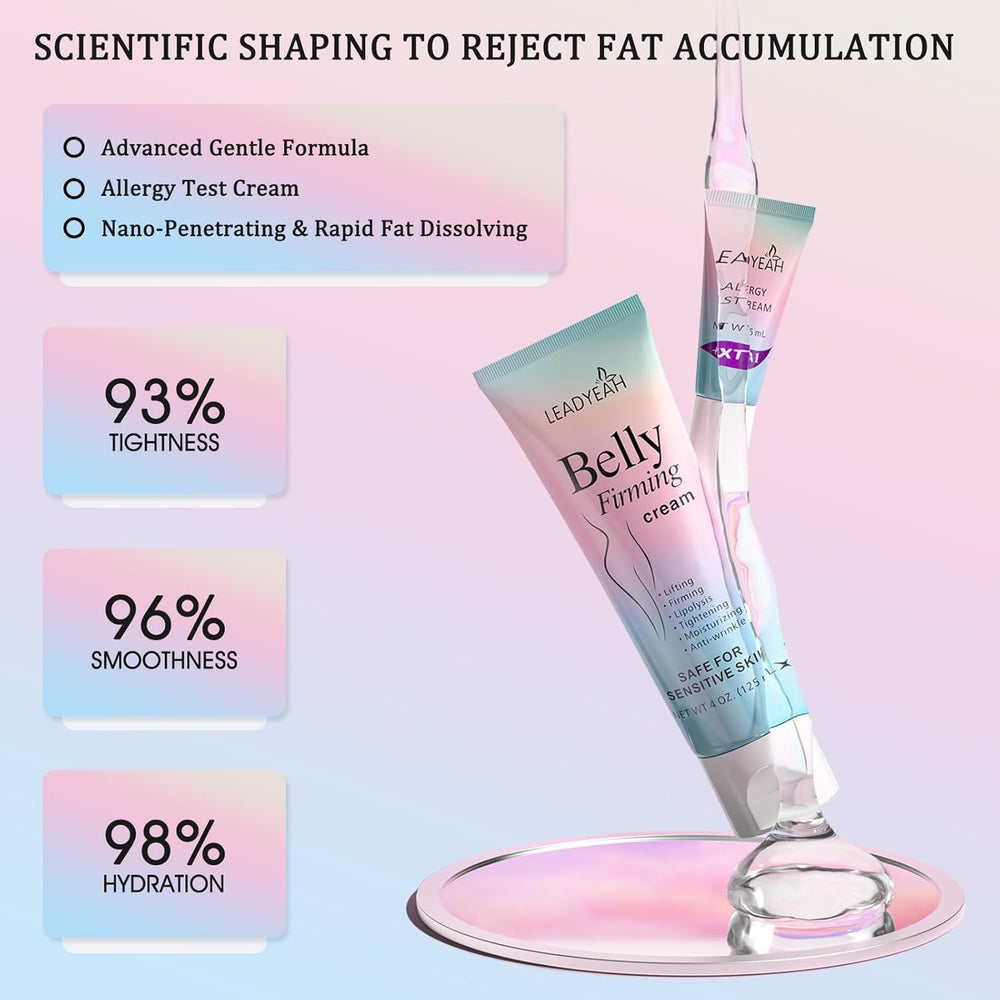 Application on abdomen with Leadyeah B Flat Belly Firming Cream.