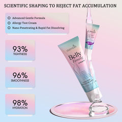 Application on abdomen with Leadyeah B Flat Belly Firming Cream.