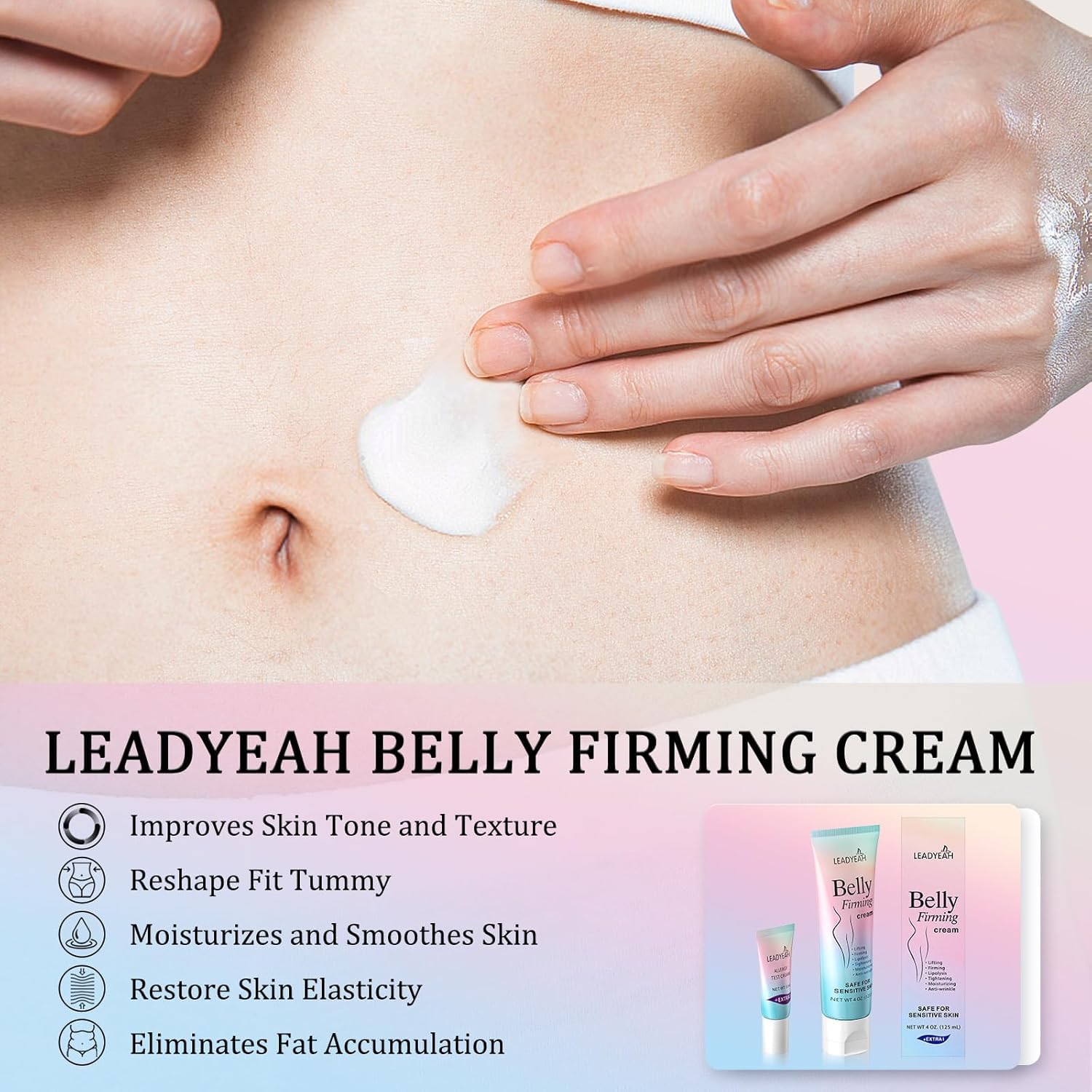 Subtle fragrance of Leadyeah B Flat Belly Firming Cream during use.