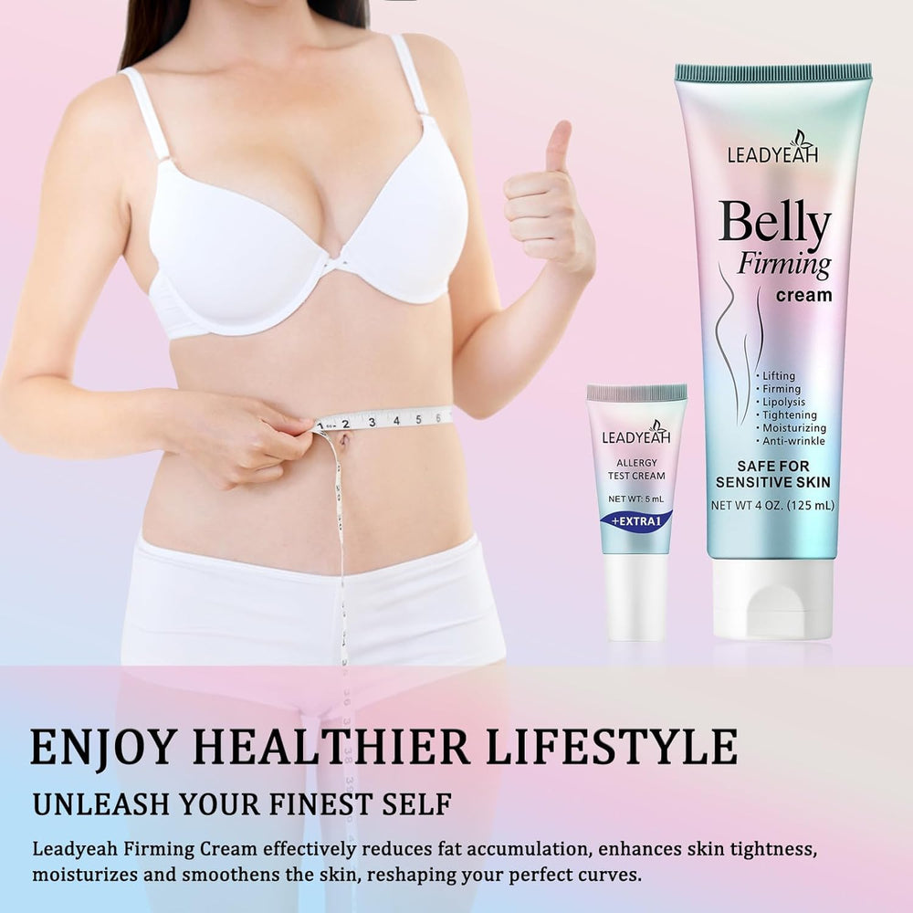 Leadyeah B Flat Belly Firming Cream on hips and waist area.
