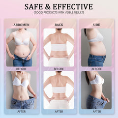 Leadyeah B Flat Belly Firming Cream applied on thighs for targeted care.