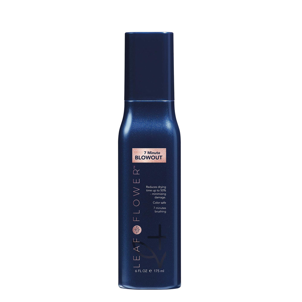 Leaf and Flower 7 Minute Blowout bottle speeds drying and smooths frizz.