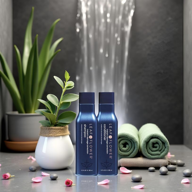 Leaf & Flower duo packaging blue highlighting eco-friendly materials