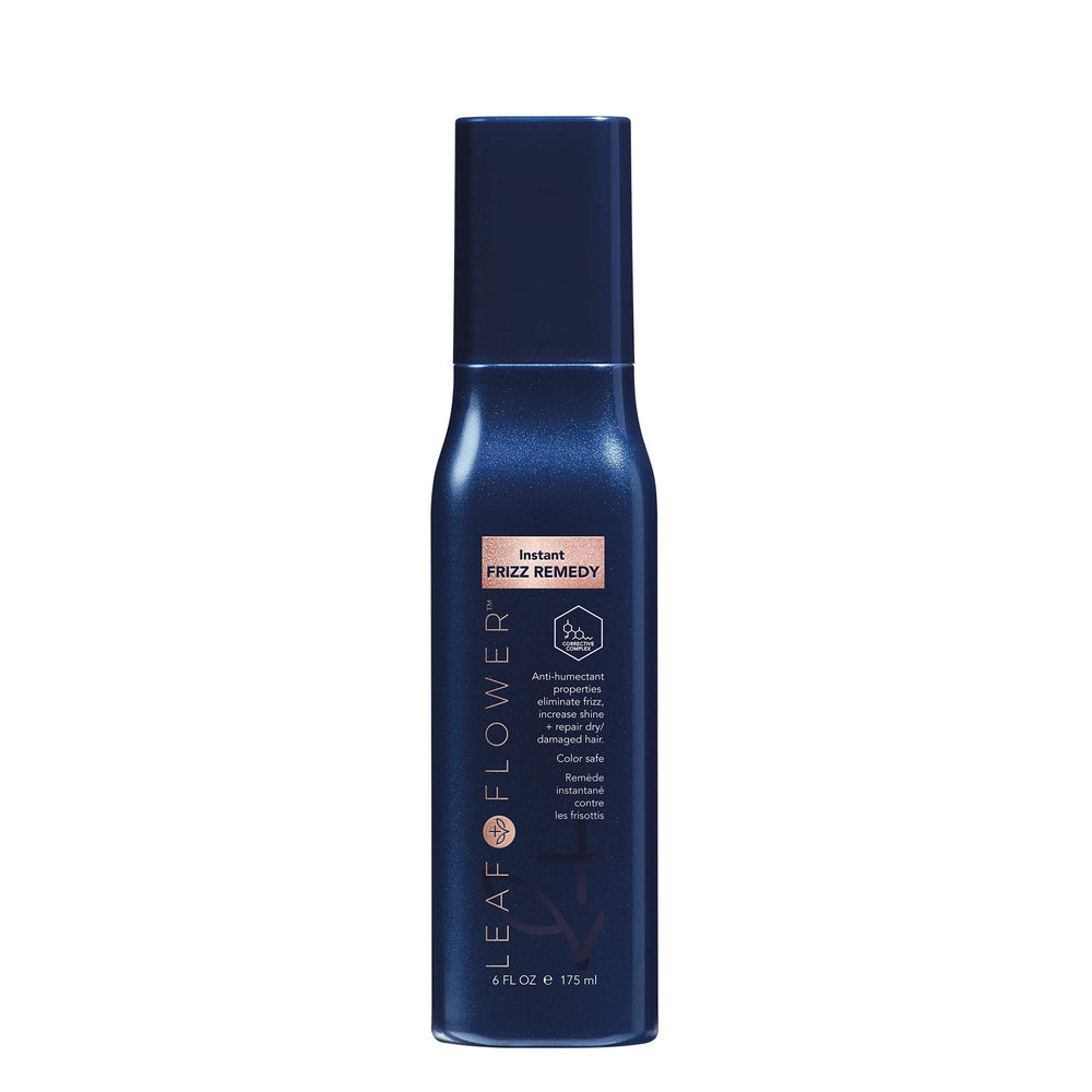 Leaf & Flower Instant Frizz Remedy close-up showing smooth hair after use