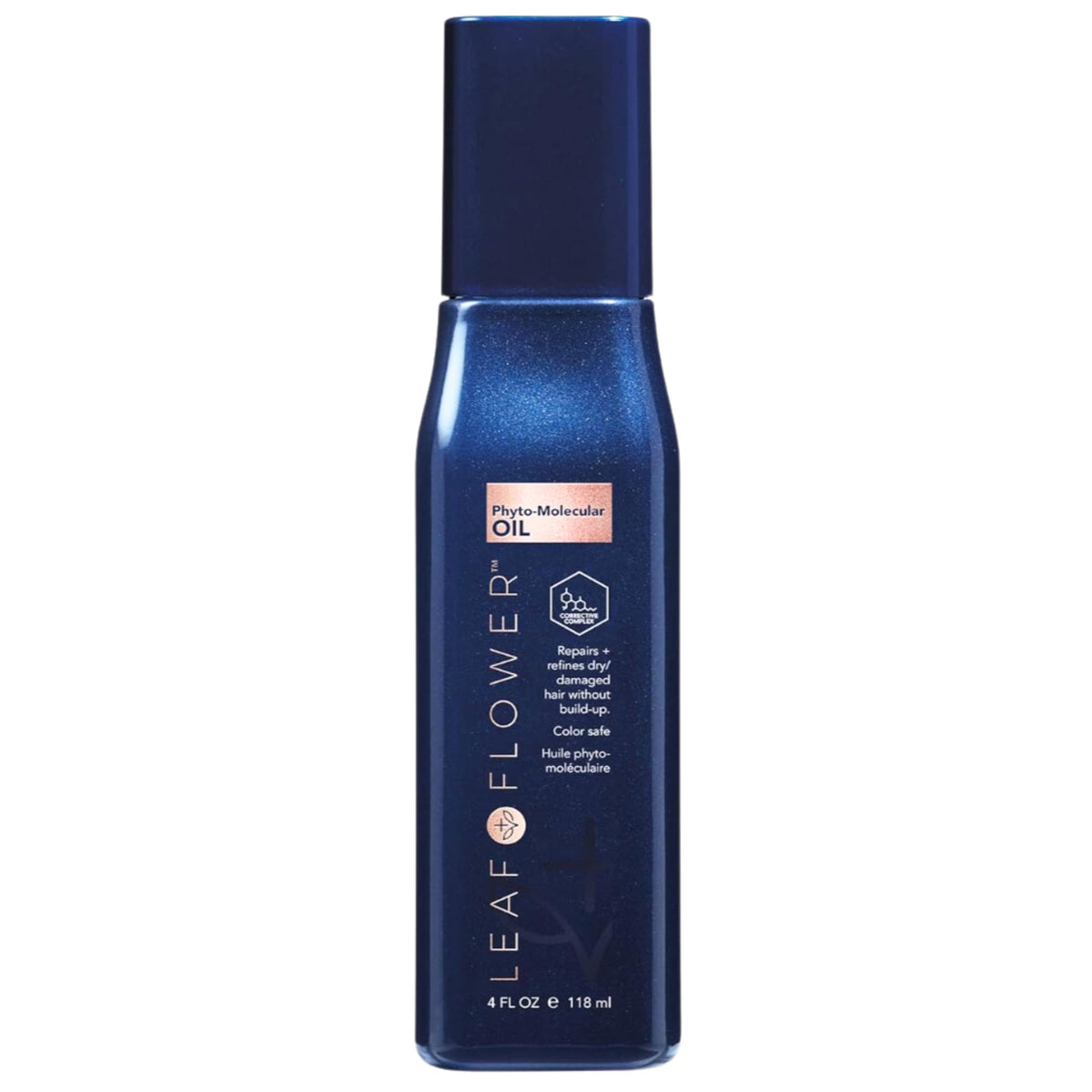 Leaf & Flower Phyto-Molecular Oil bottle boosts shine and smoothness.