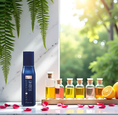 Leaf & Flower Phyto-Molecular Oil being applied for lightweight nourishment.