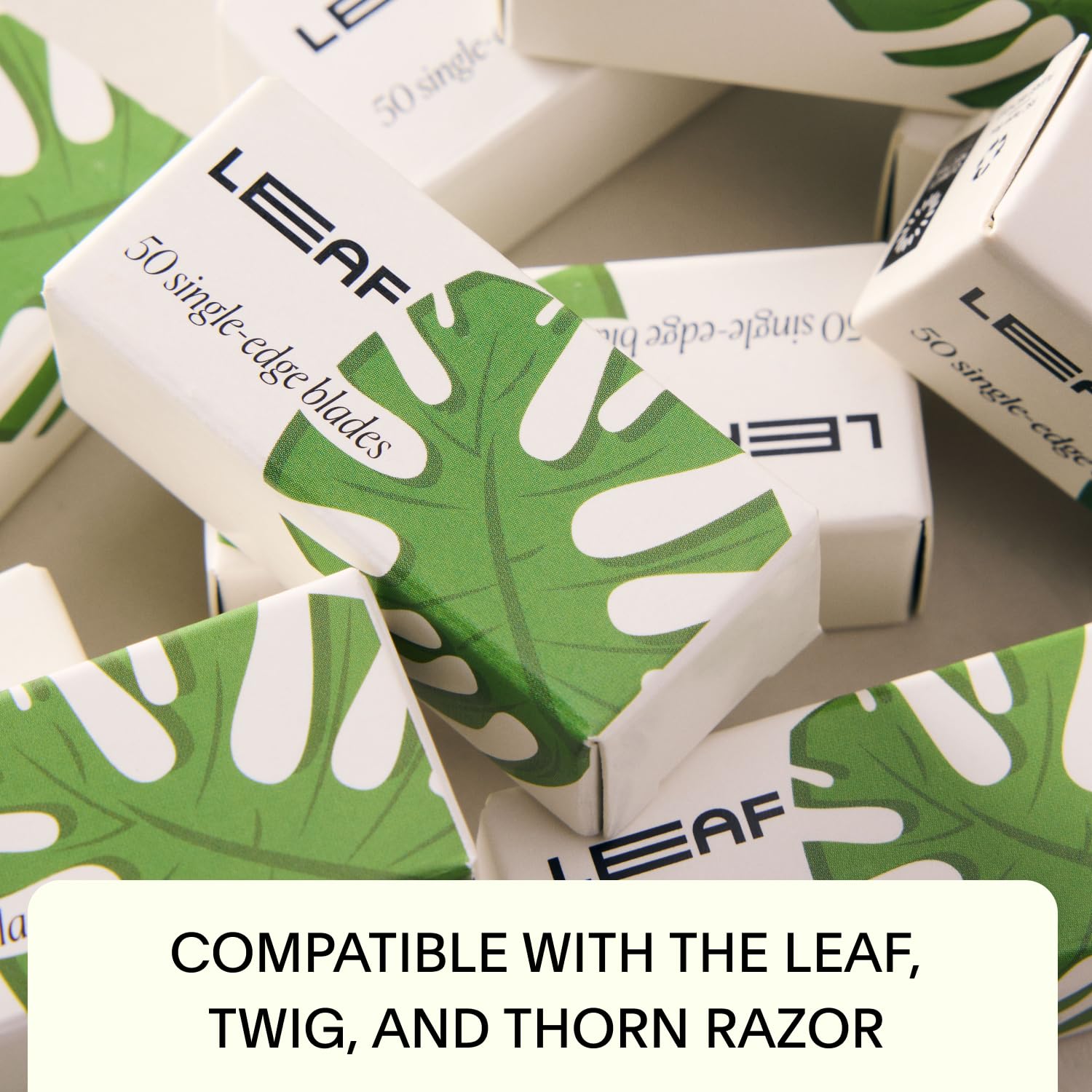 Leaf Shave recycling tin with blades ready for eco-friendly disposal.