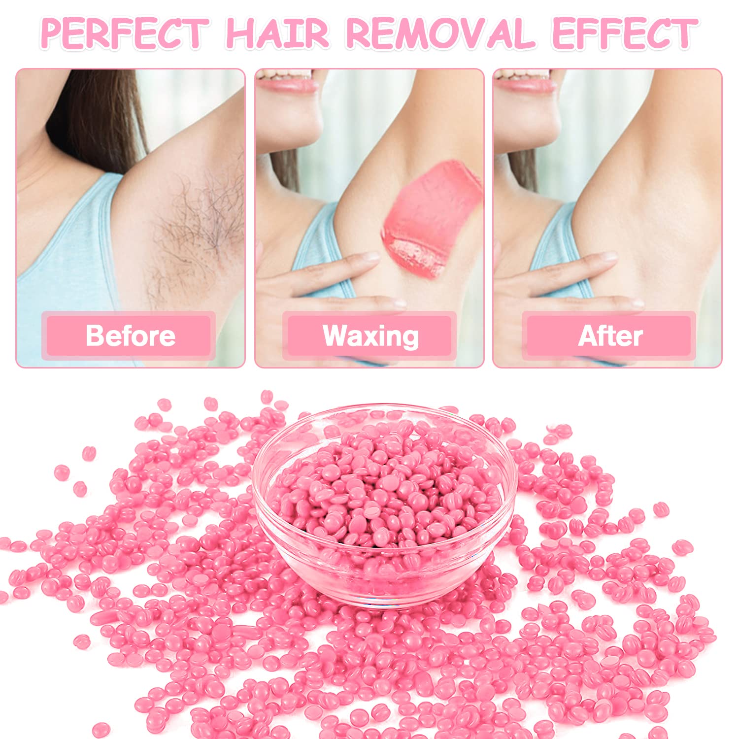 Leaflai applying wax on skin using a stick for precise, even layers.